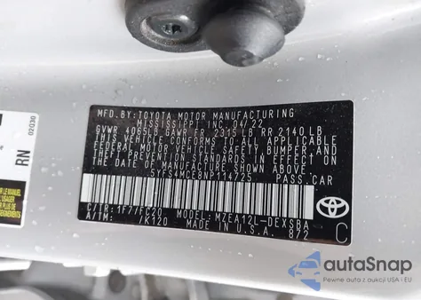 2022 Toyota Corolla Se Nightshade Edition из США, поврежденный, VIN 5YFS4MCE8NP114725